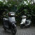Kinetic DX electric scooter in silver color with classic design