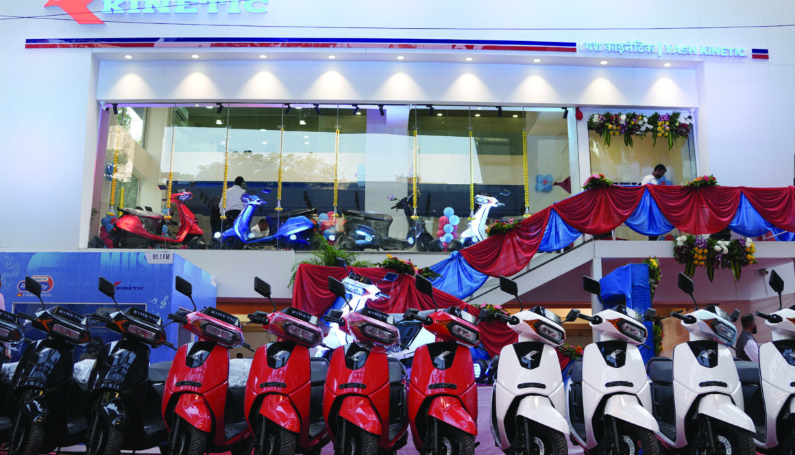 India’s largest three-floor EV showroom by Kinetic Watts & Volts in Kothrud, Pune