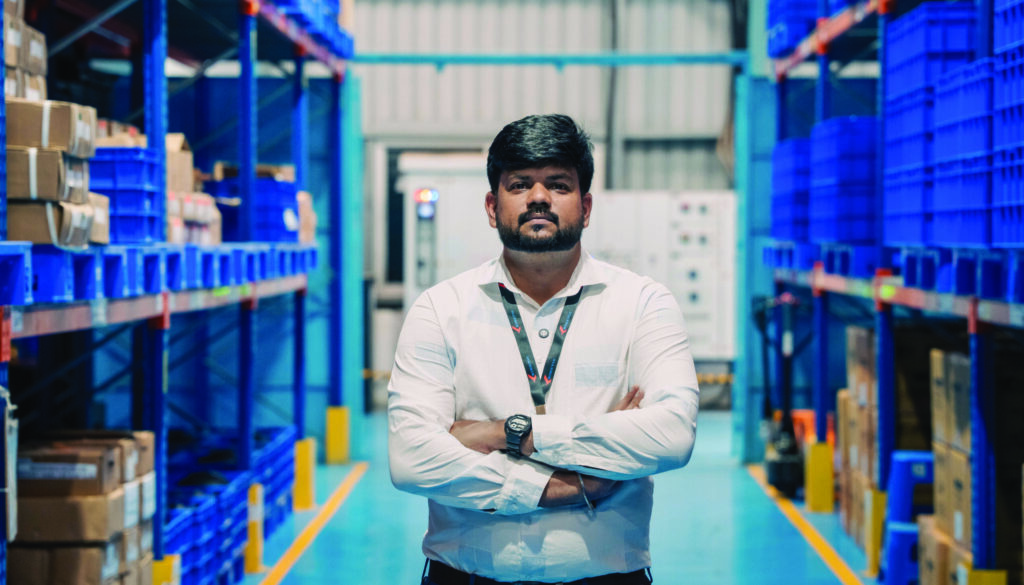 Varunraj Pattappan at Kinetic EV motor manufacturing facility leading electric mobility innovation