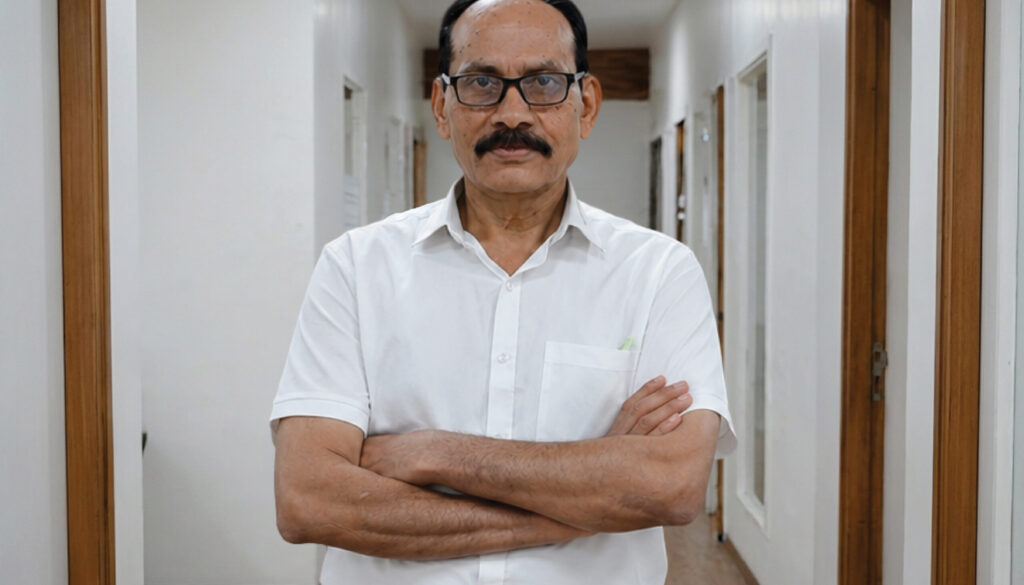 Pratap Wagh, Accounts Manager at Kinetic Engineering, recognized as Member of the Month for his 35 years of service.