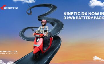 Kinetic DX electric scooter with the new 3.1 kWh battery pack for more range