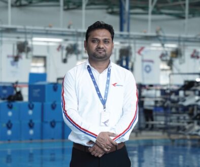 Sumit Kumar at the Kinetic EV factory overseeing Kinetic DX quality control